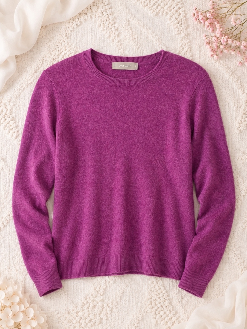 Everlane Purple Cashmere Sweater Small Classic